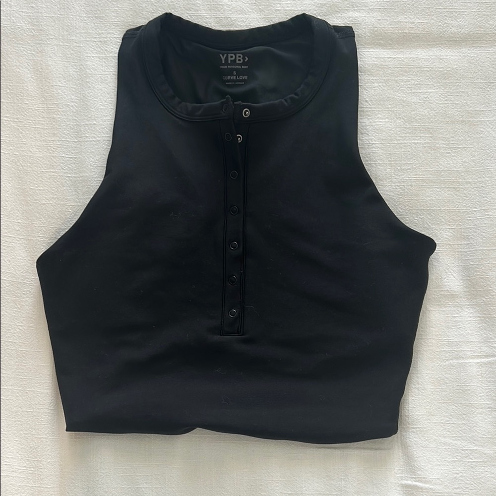 Abercrombie & Fitch YBP Black Workout Crop Tank/Bra